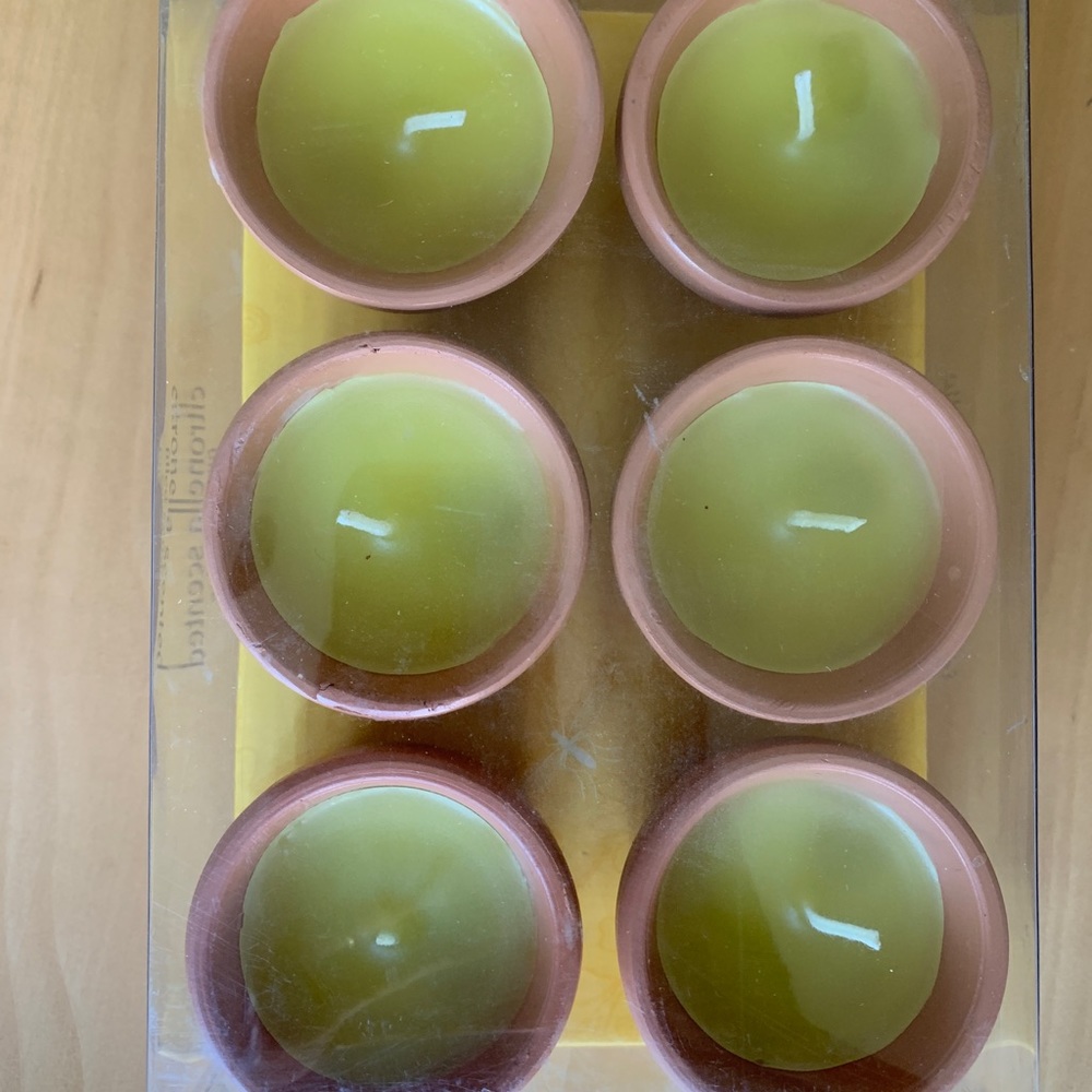 PIER 1| candles| |citronella scented| 6 pieces